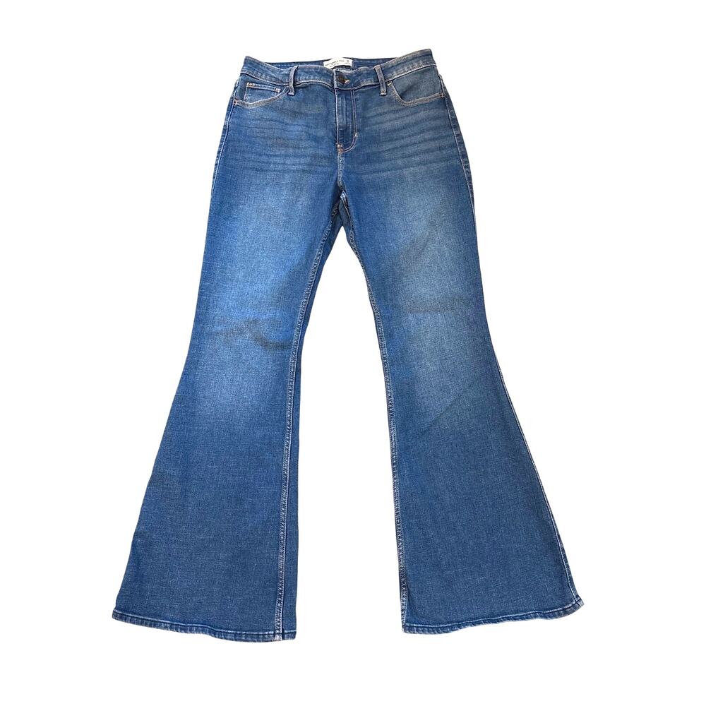 Abercrombie & Fitch Jeans Womens 8 Blue The Flare Ultra High Rise Boho Hippie